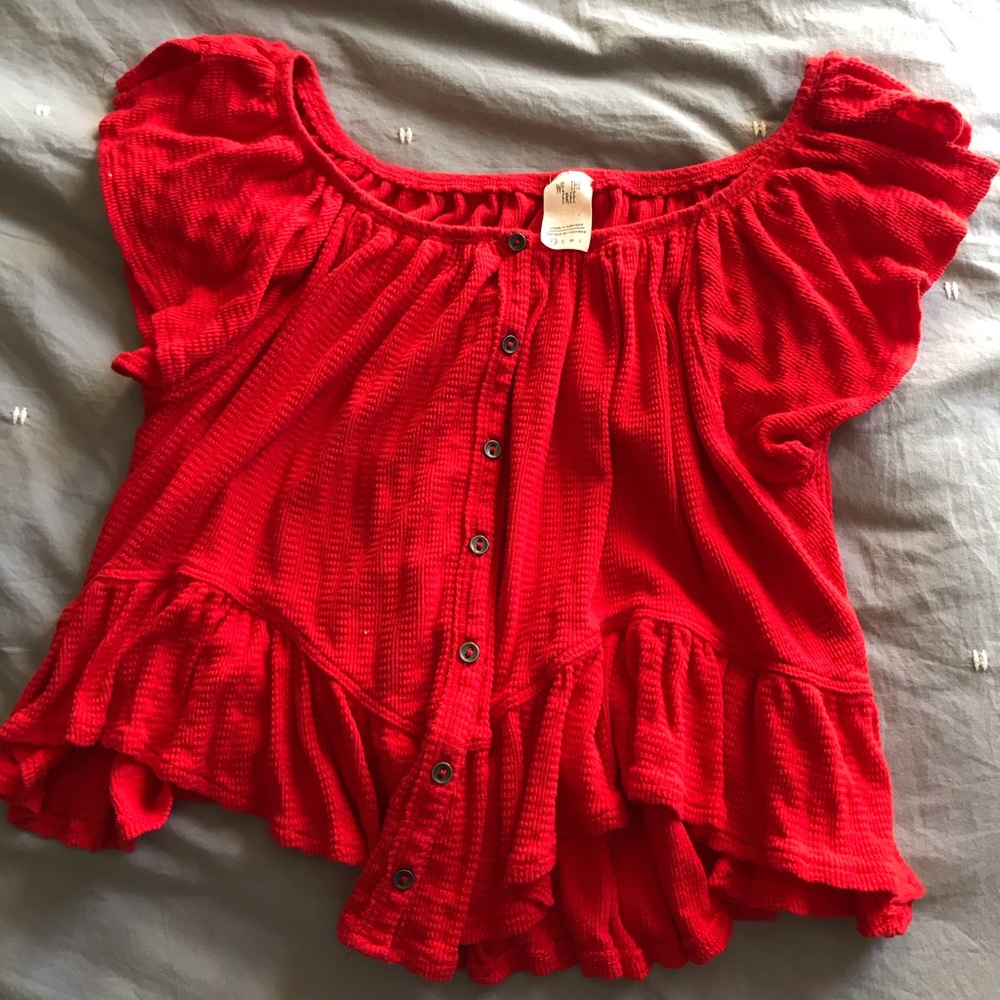 Red Free People Top